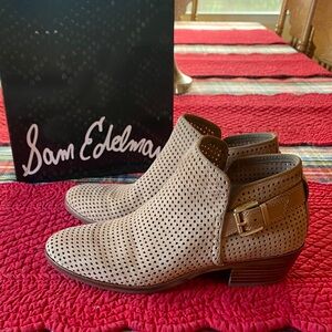 Sam Edelman Beige Perforated Women’s Boots
